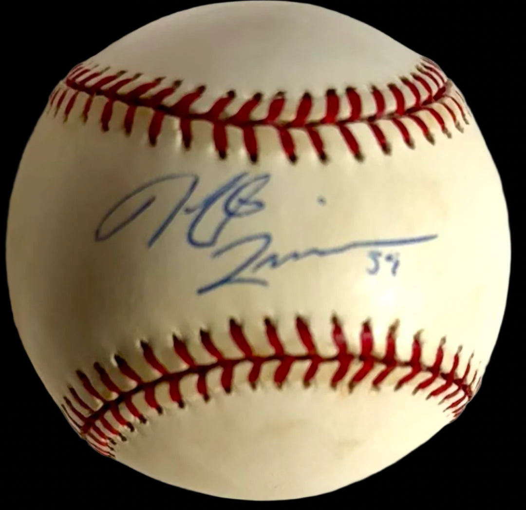 Jeff Zimmerman (Rangers) signed baseball - Tri-Star COA